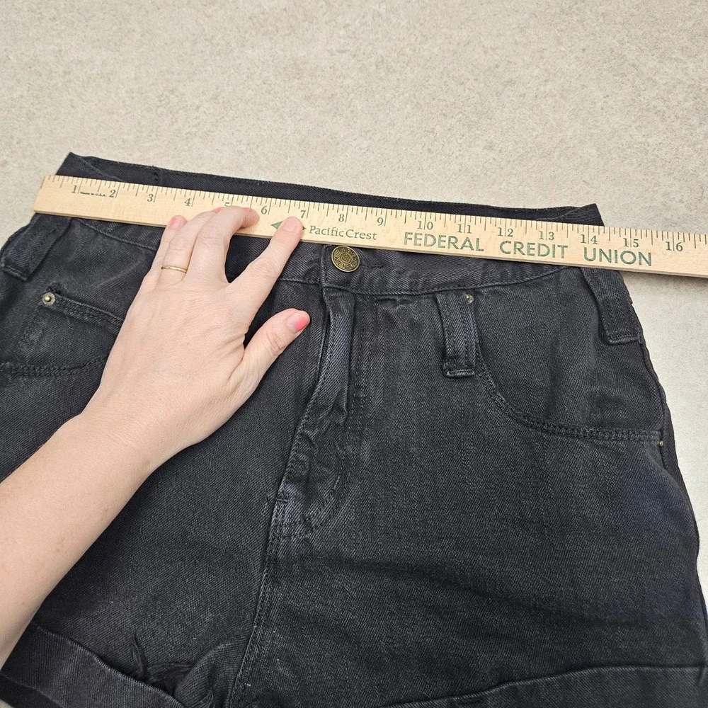 BDG Denim Shorts Women 27 Black High Rise Roll Up Hem Urban Outfitters‎ Casual